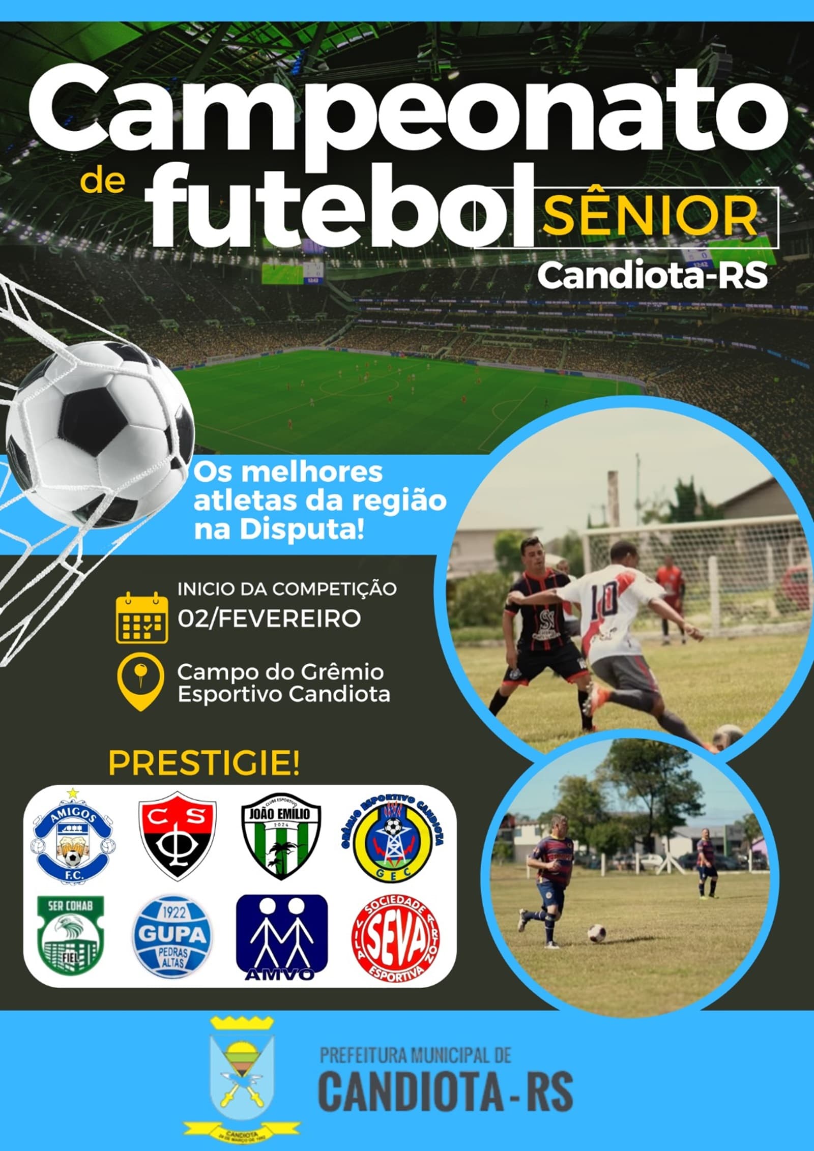 Imagem de capa da notícia: Prefeitura de Candiota organiza Campeonato de Futebol Sênior