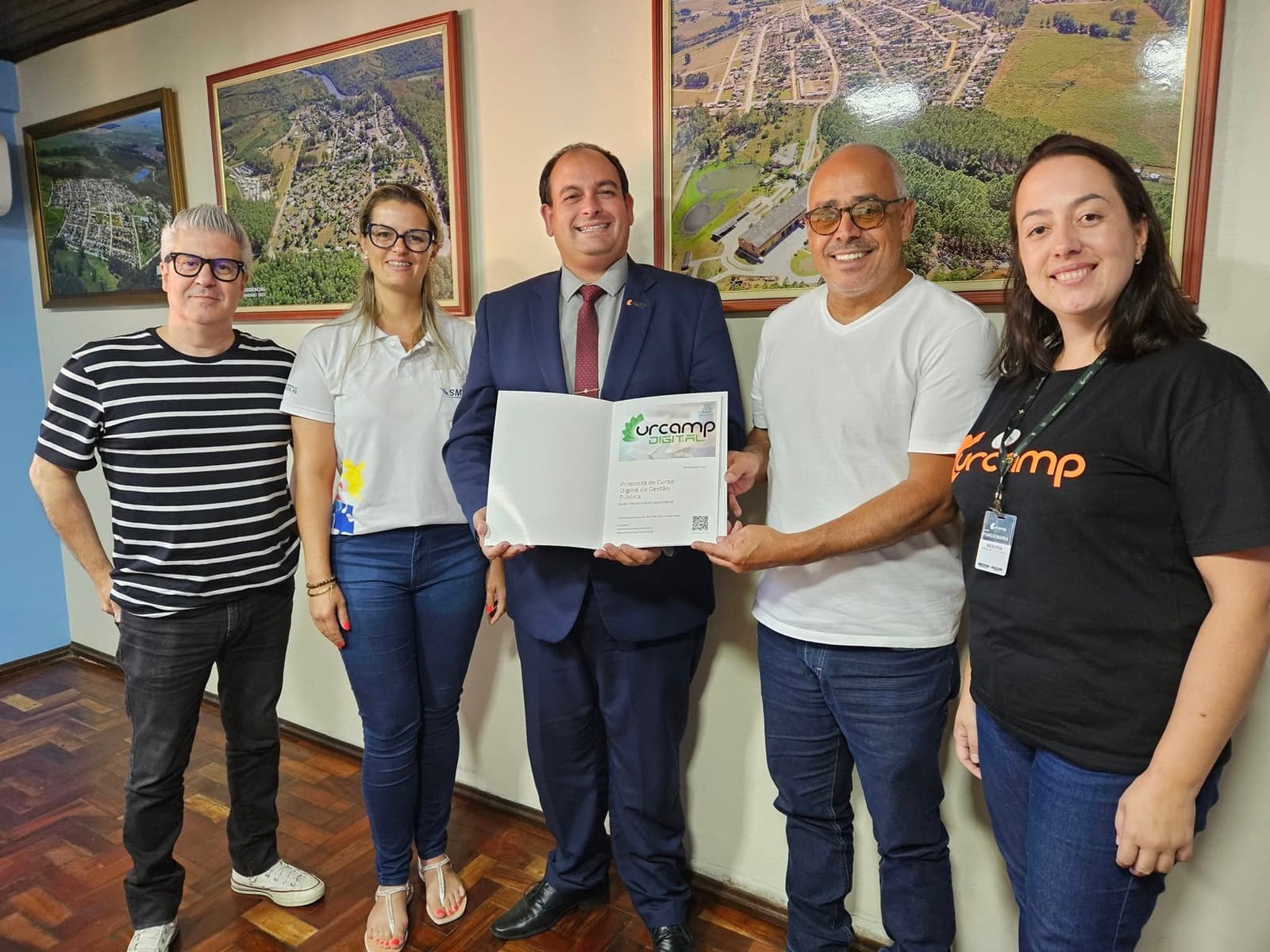 Imagem de capa da notícia: Vice-prefeito de Candiota recebe visita do reitor da Urcamp