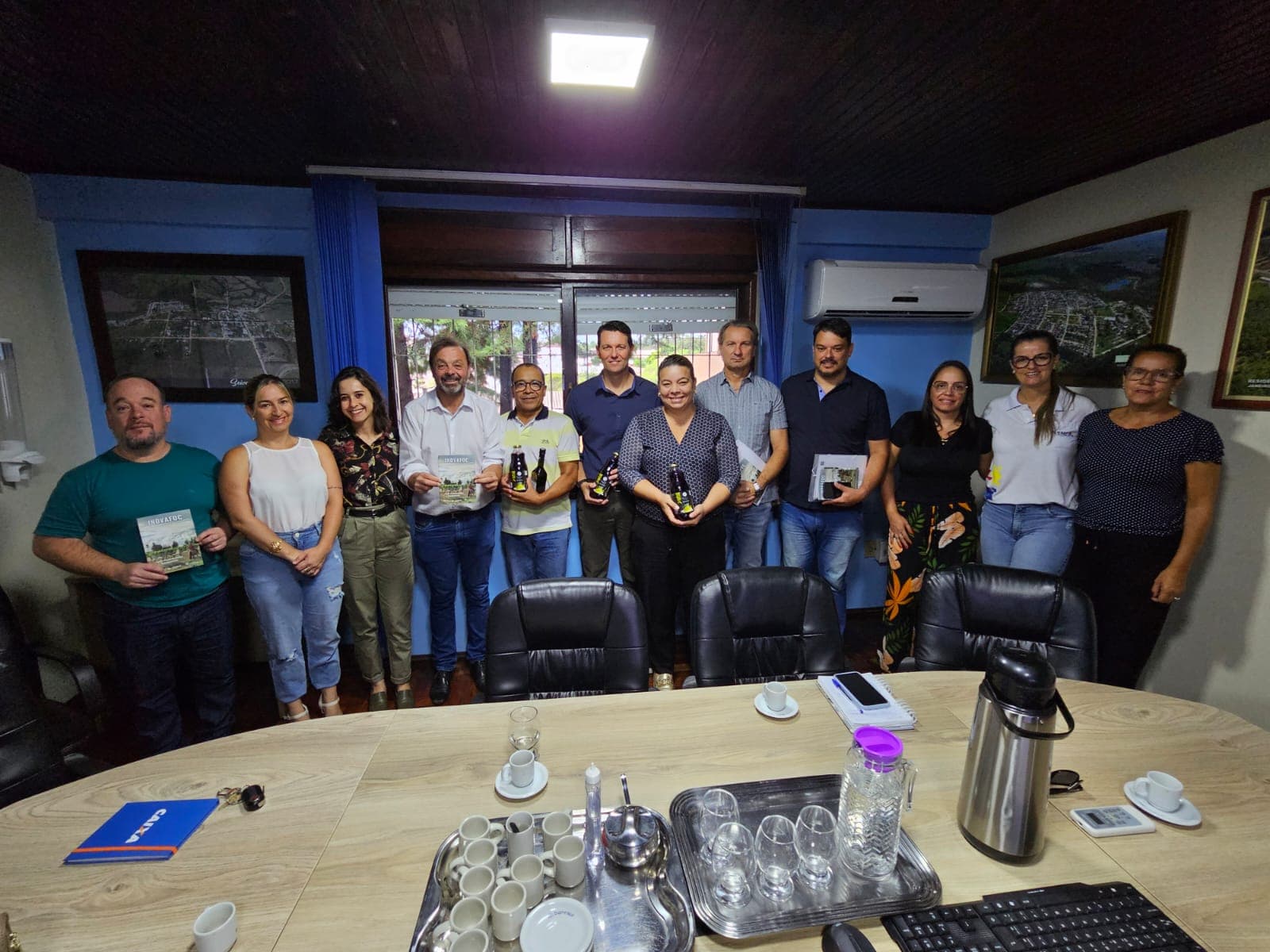 Imagem de capa da notícia: Durante encontro com o INOVAFOC e Ecobah, prefeito de Candiota e equipe apresentaram projeto de um Polo de Inovação para a cidade