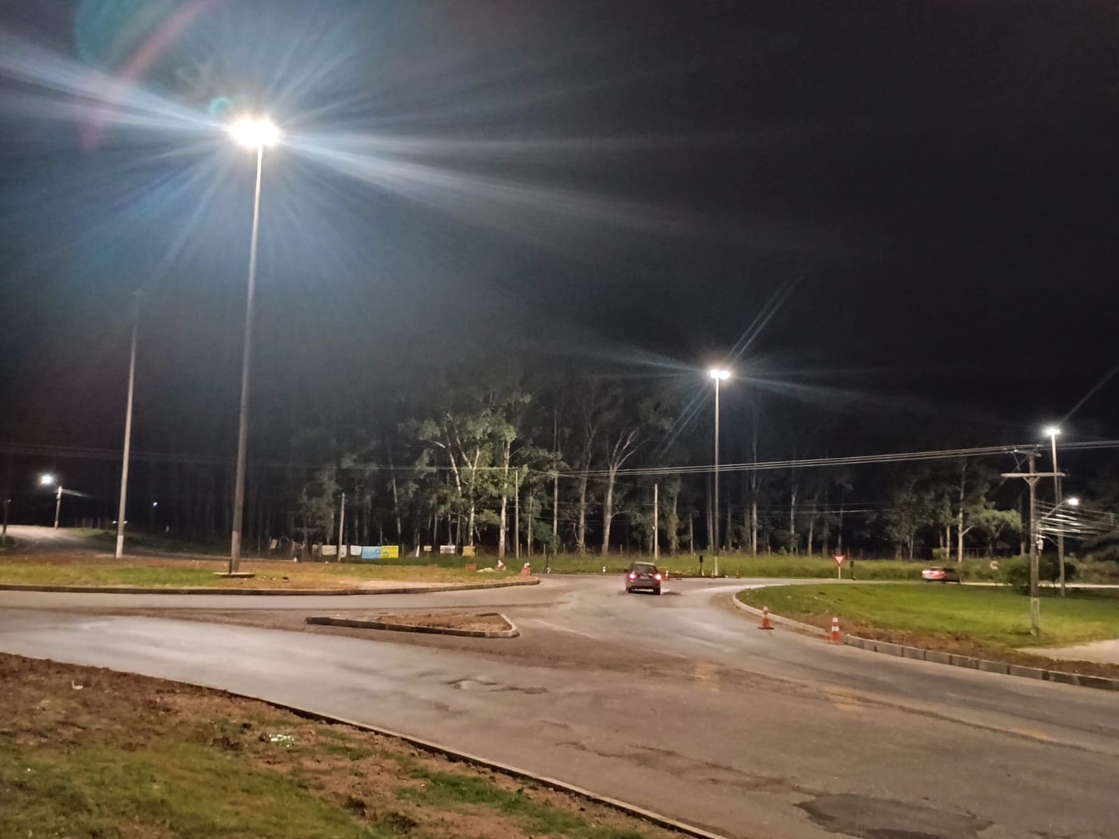 Imagem de capa da notícia: Iluminação do trevo de acesso ao município de Candiota está praticamente reestabelecida